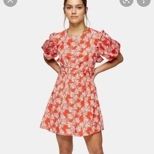 Topshop Petite Floral Mini Dress S